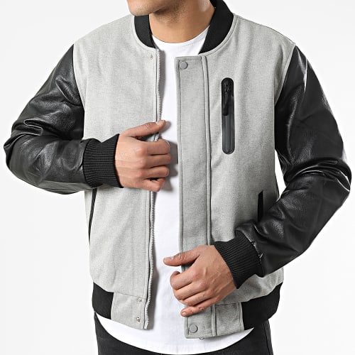 Veste Zippée 3119 Gris Chiné Noir
