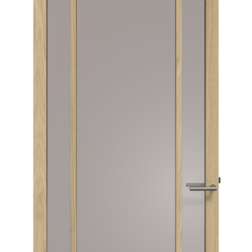 Arne & Bodil binnendeur ABE107 brons glas - licht eiken houtlook afwerking