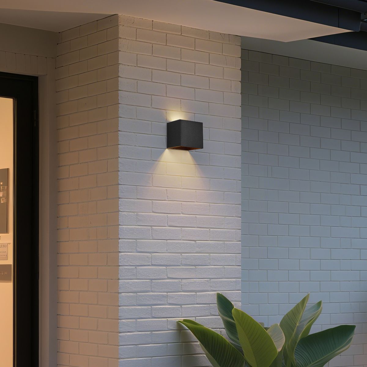 Buiten wandlamp zwart incl. LED 2-lichts IP65 met dimlicht en solar - Charlene