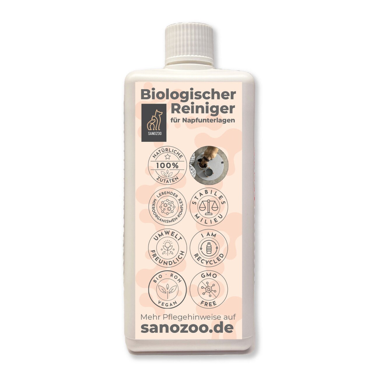 SANOZOO Bio-Reiniger für Napf- und Tierunterlagen 500ml