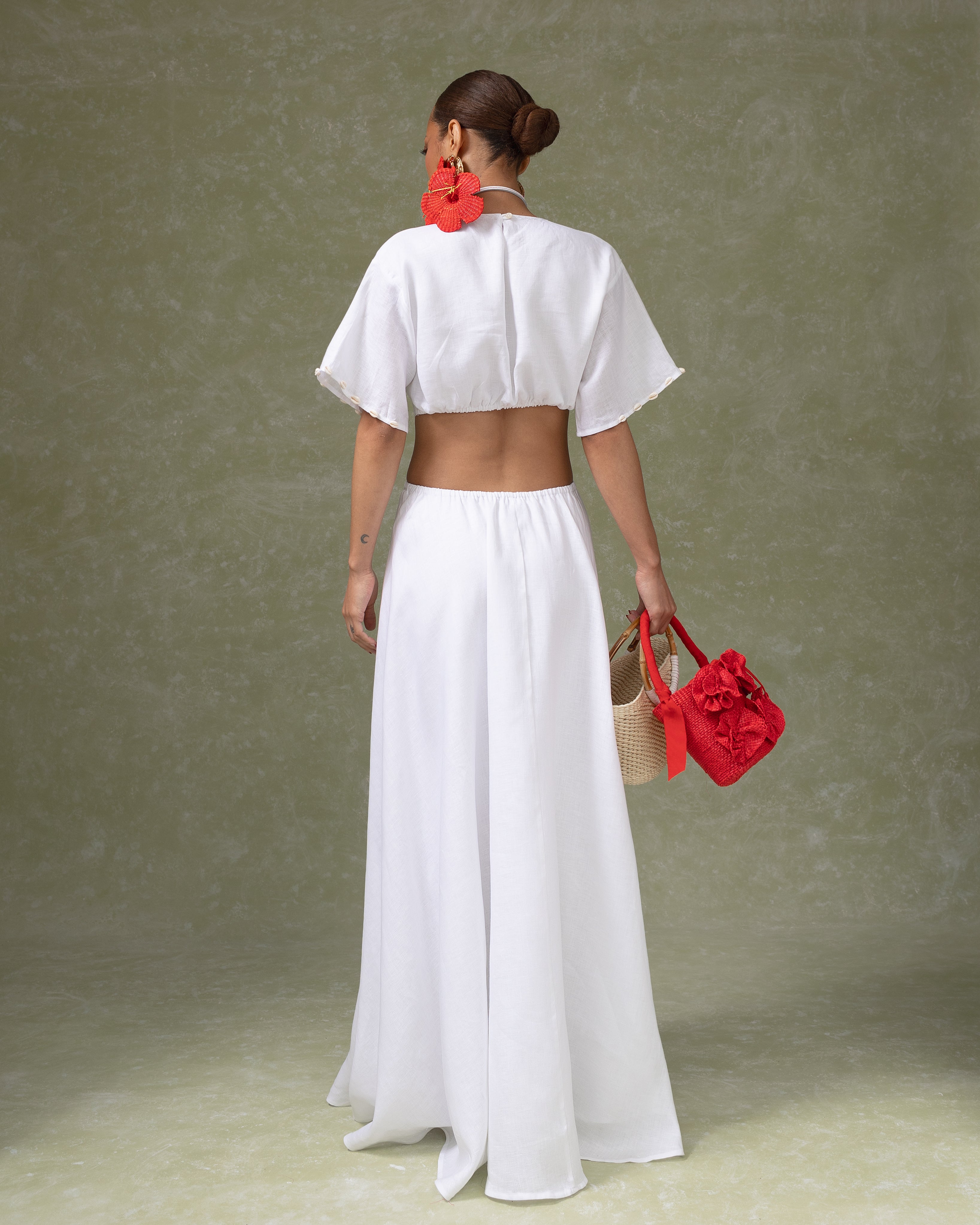 Robe maxi à découpes