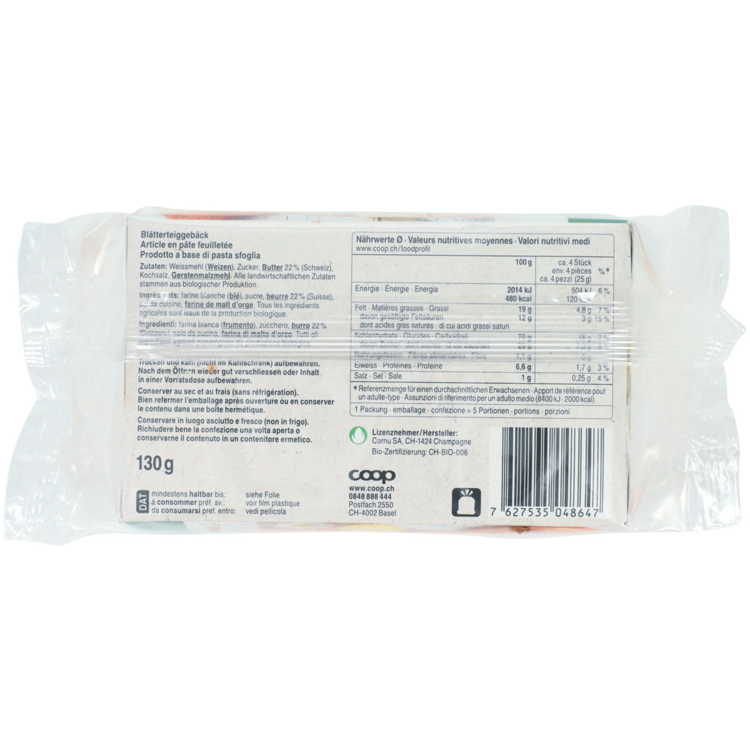 Naturaplan Bio Prussiens mit Butter