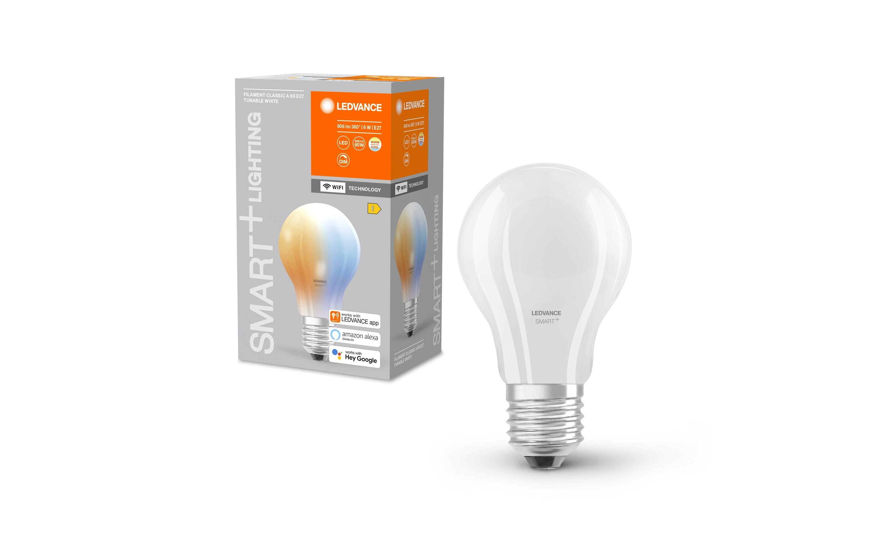 Leuchtmittel Smart+ Classic, Filament, 6W, E27, WiFiSmart Leuchtmittel mit WiFi-Technologie