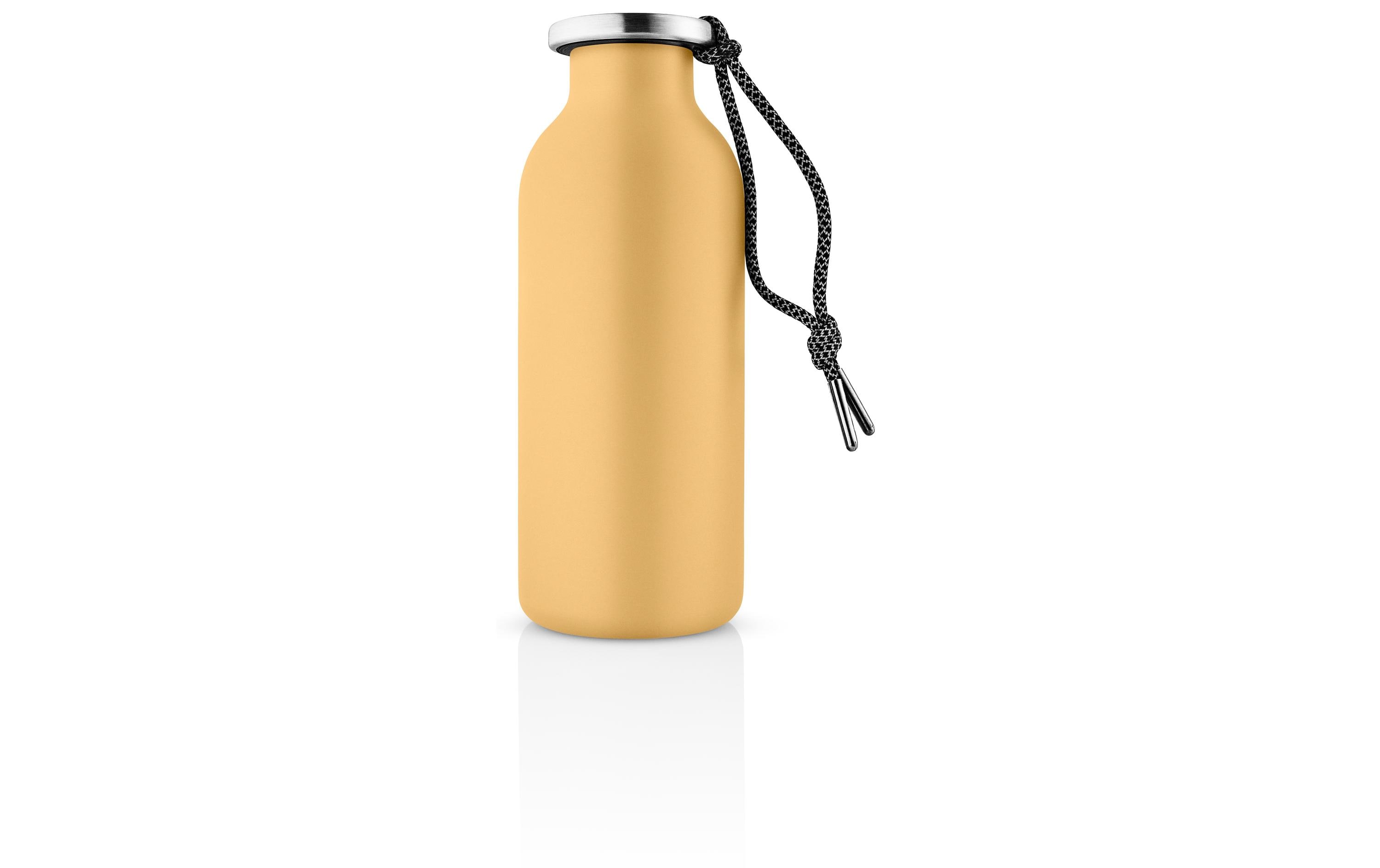 Thermosflasche 24/12 To Go 500 ml, GelbIsolierflasche mit praktischer Silikonschlaufe