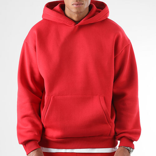 Sweat Capuche Oversize Large Premium 2607 Rouge
