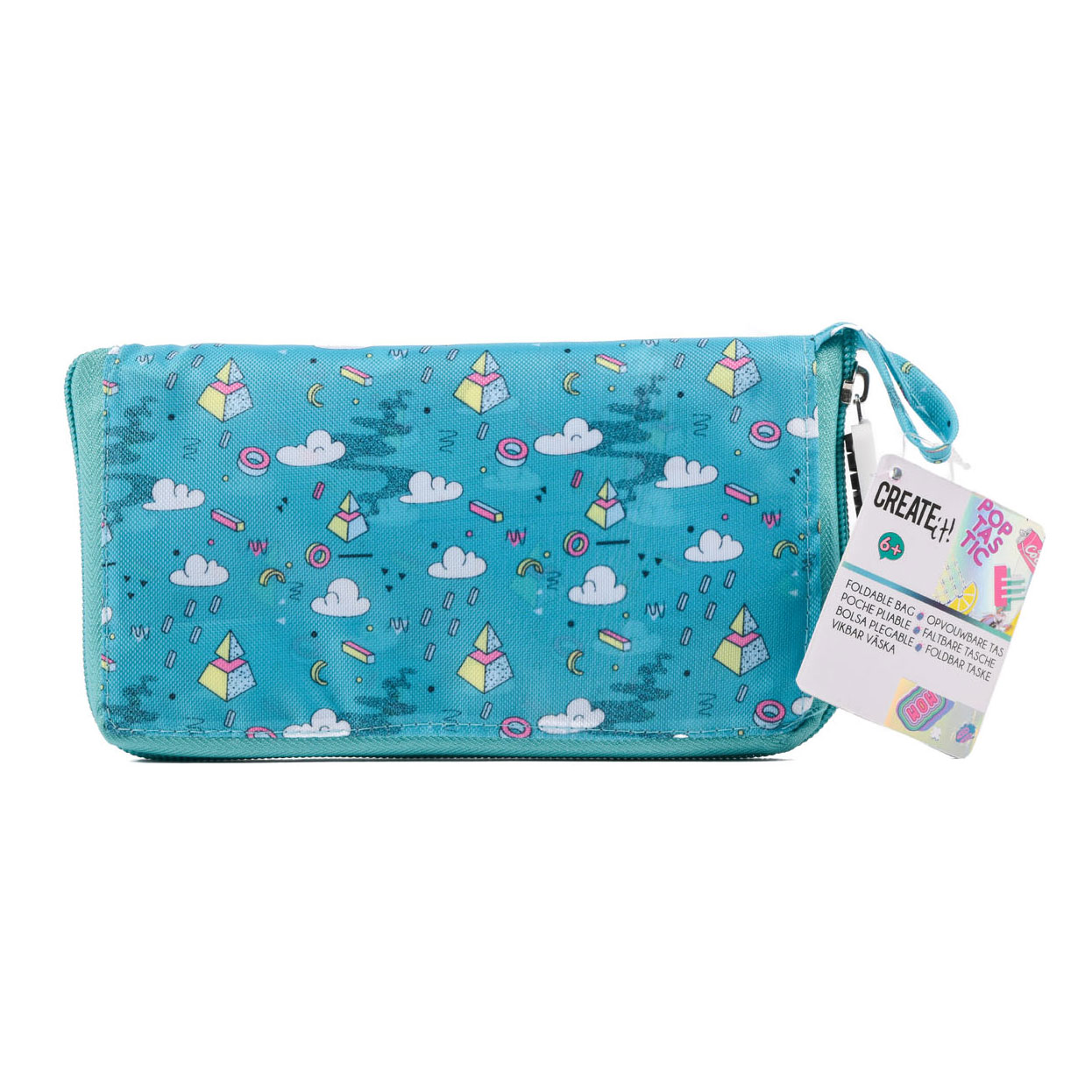 Create it! Poptastic Opvouwbare Shopper - Turquoise