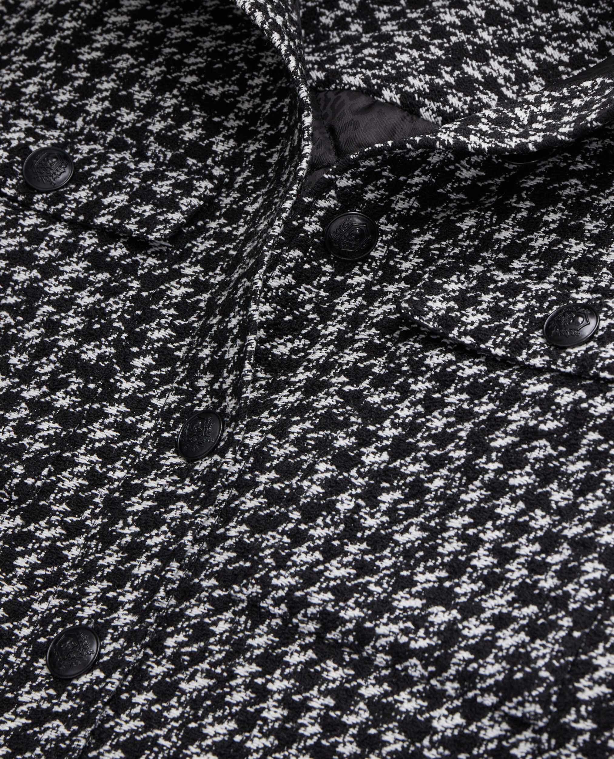 Black tweed overshirt jacket
