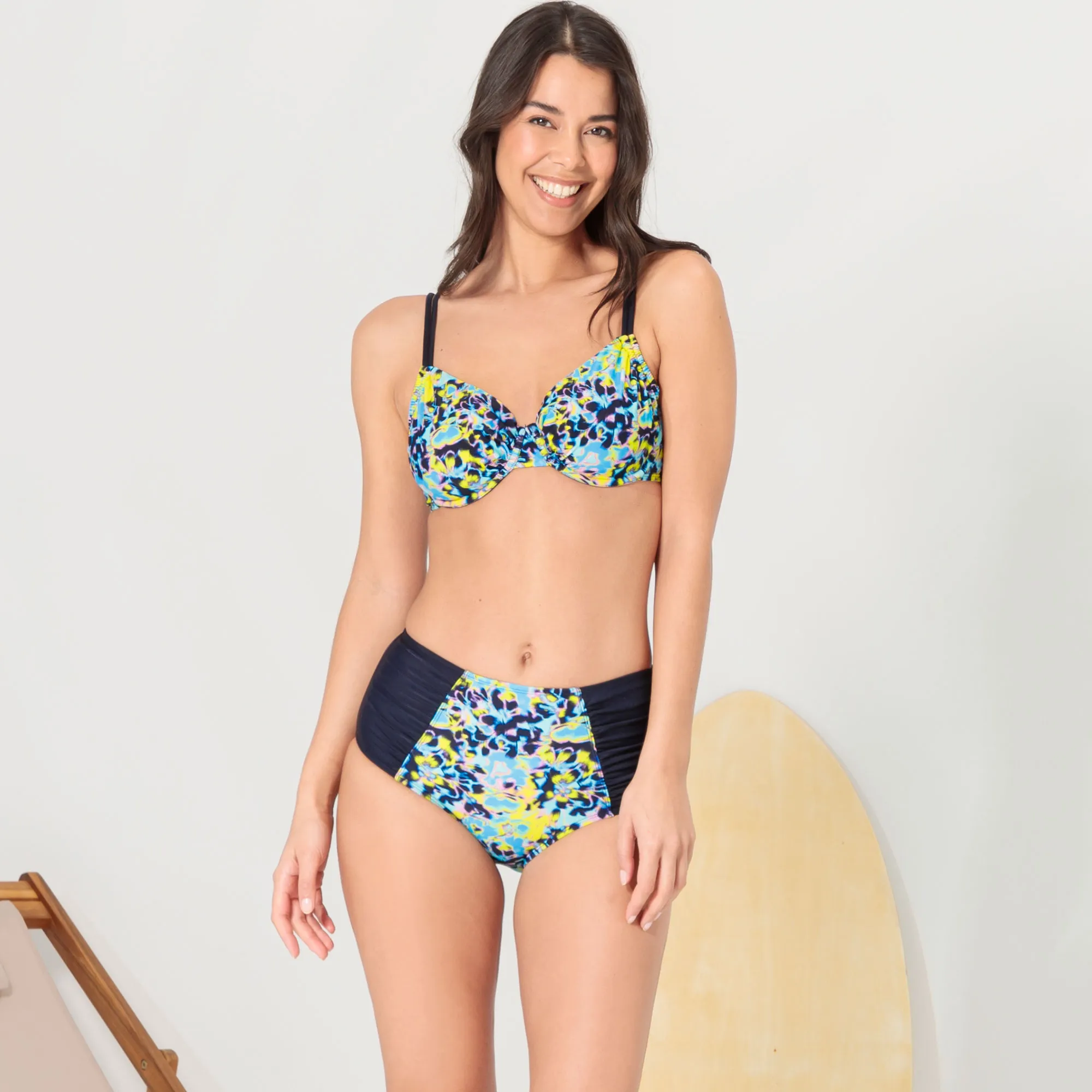Damen-Bikinihose mit buntem Muster