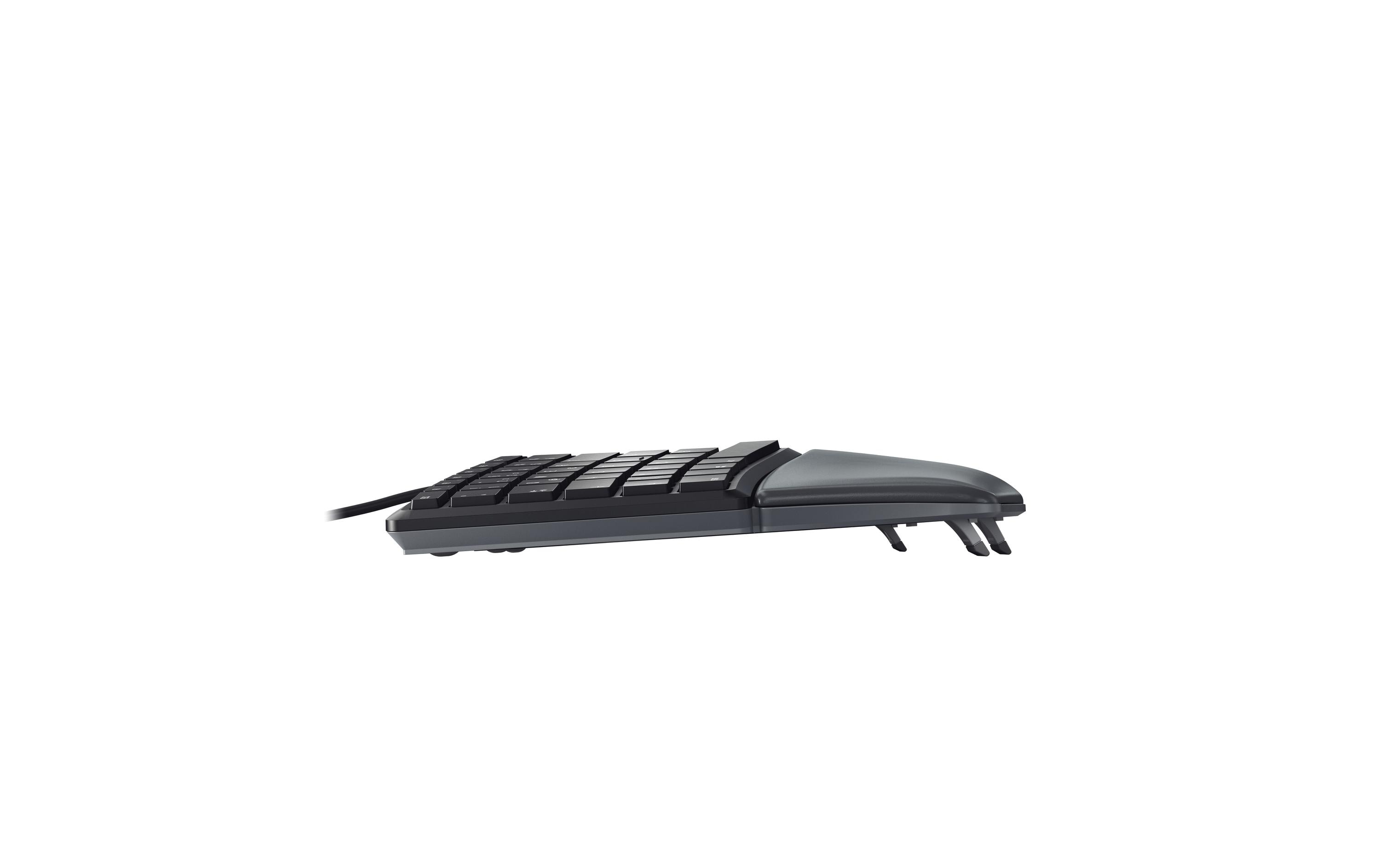 Tastatur KC 4500 ERGO DE-Layout SchwarzTastatur mit ergonomischer Bauform