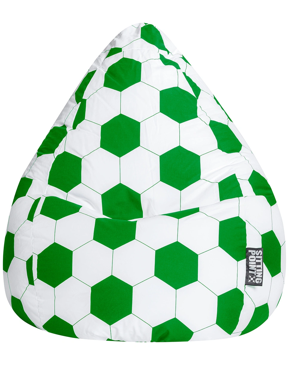 BeanBag FANKURVE XL, 70 x 110 cm (Farbe: grün-weiß)