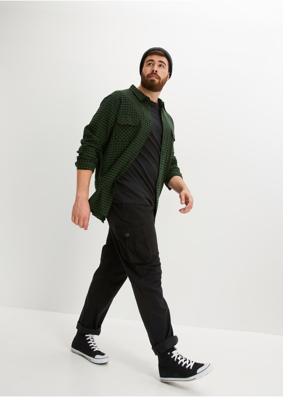 Chemise manches longues en flanelle, Slim Fit