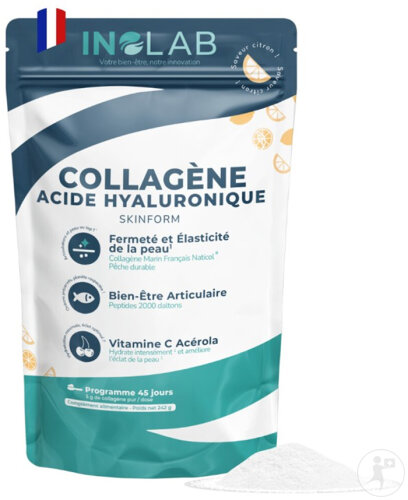 Inolab Collagen Naticol Marin/Acide Hyaluronique Citron Skinform Poudre 242g