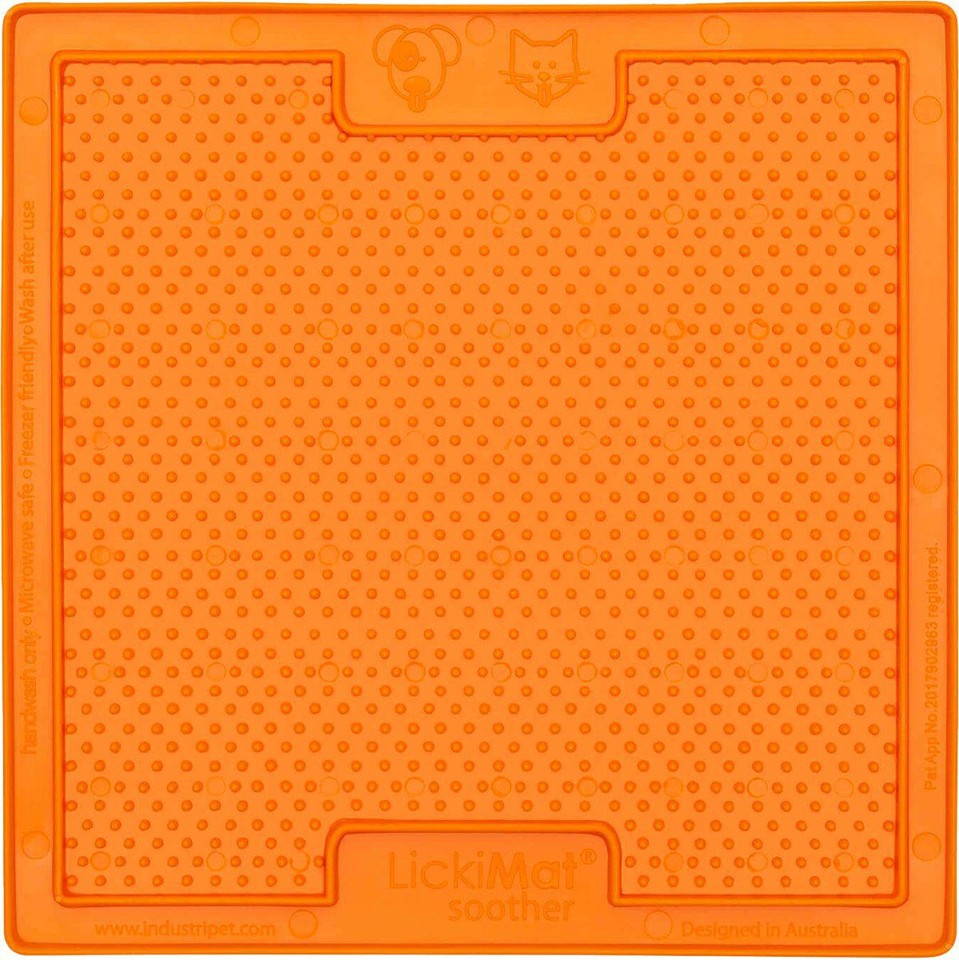 LICKI MAT - Slikkemåtte -Soother Orange 20X20Cm