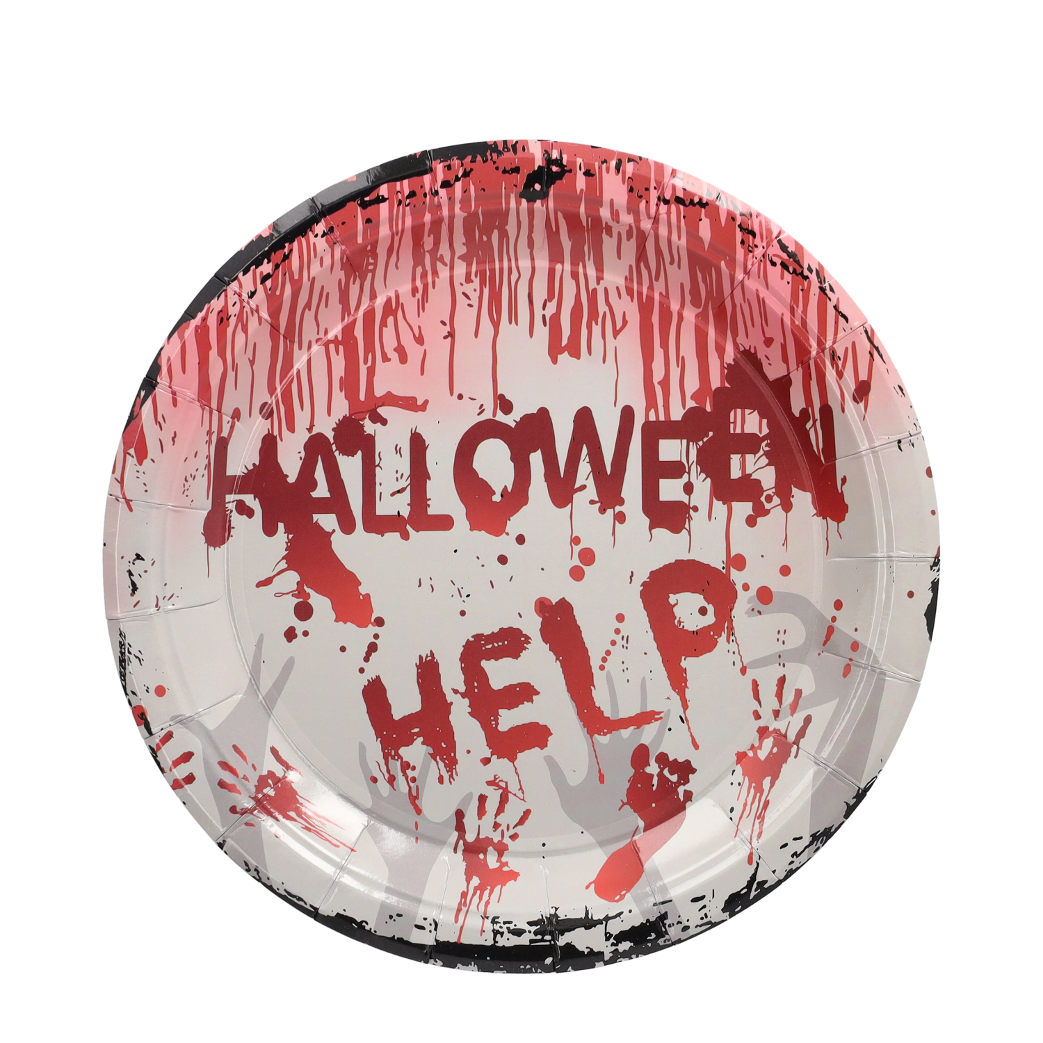 (92-tlg. Set) Einweg Geschirr Halloween Party Tisch Deko inkl. Teller / Servietten / Papp Becher - Help