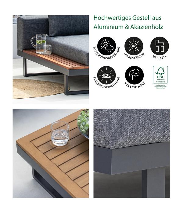 Dehner Lounge Riva, 3-teilig