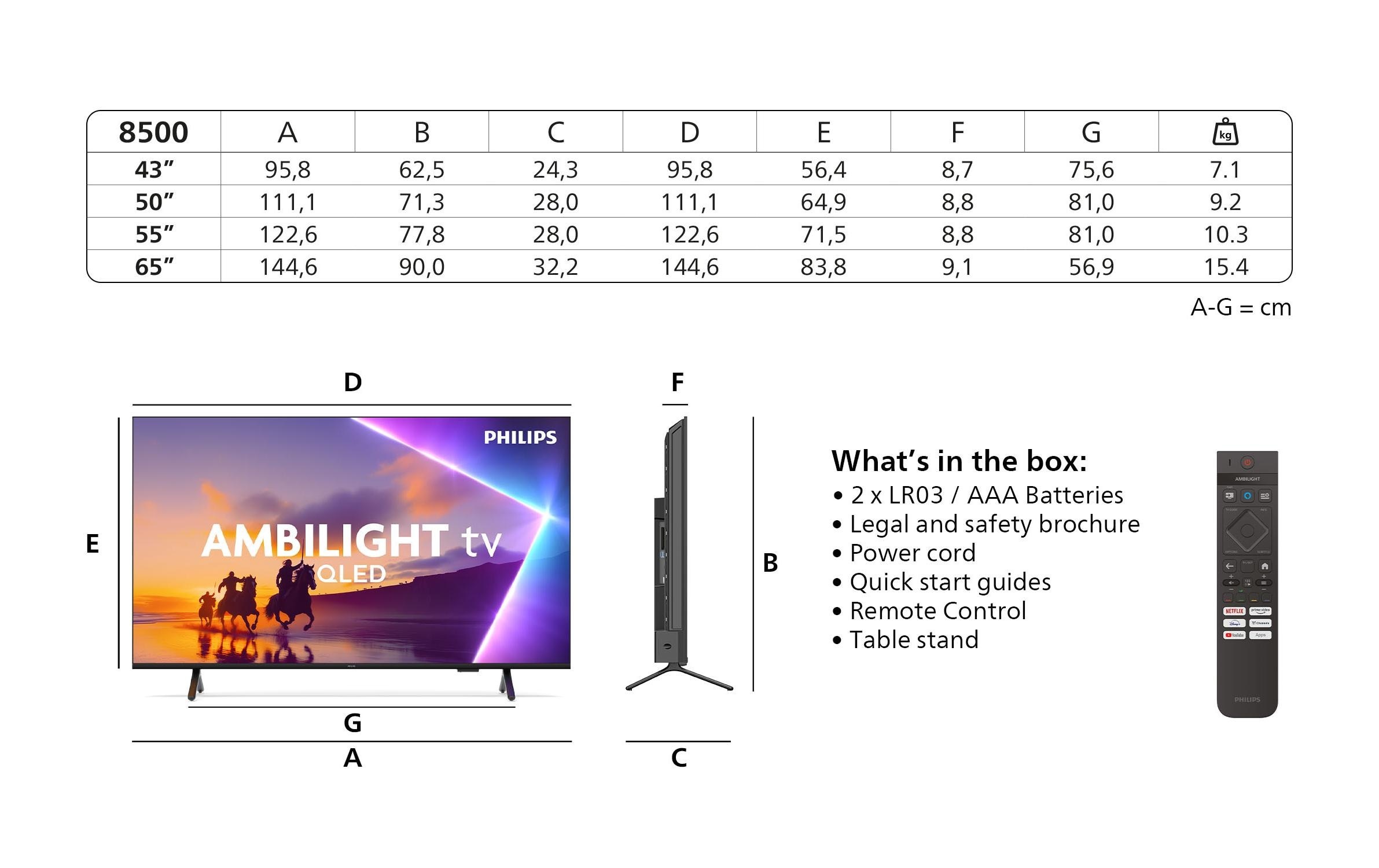 Philips LED-Fernseher »43PUS8500/12 43