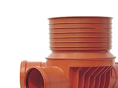 Uponor 160 x 315 mm TP4-brønd, glat, højre tilløb