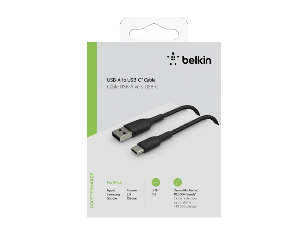 Belkin BoostCharge - USB-kabel - 24 pin USB-C (han) til USB (han) - 1 m - sort