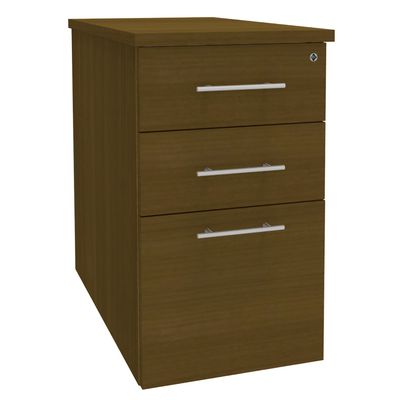 Caisson bout de bureau IRIS - L43 x P80 cm - imitation noyer