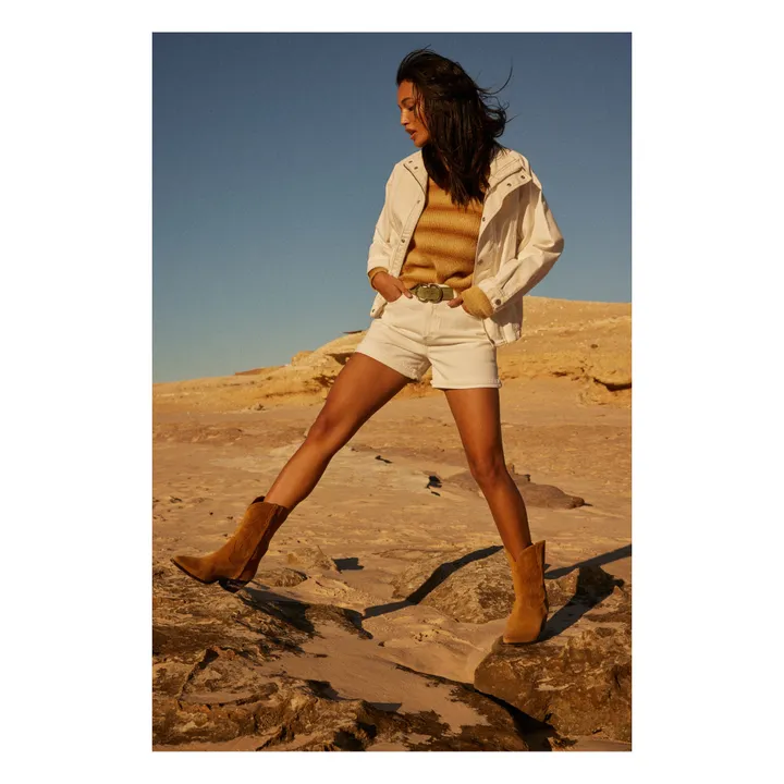 Alma Deia Blouson Denim Coton Bio | Blanc cassé