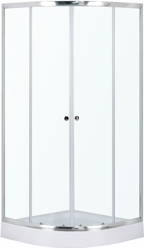 Kerra - Leo - Douchecabine - Chroom - Kwartrond 90x90cm met Douchebak