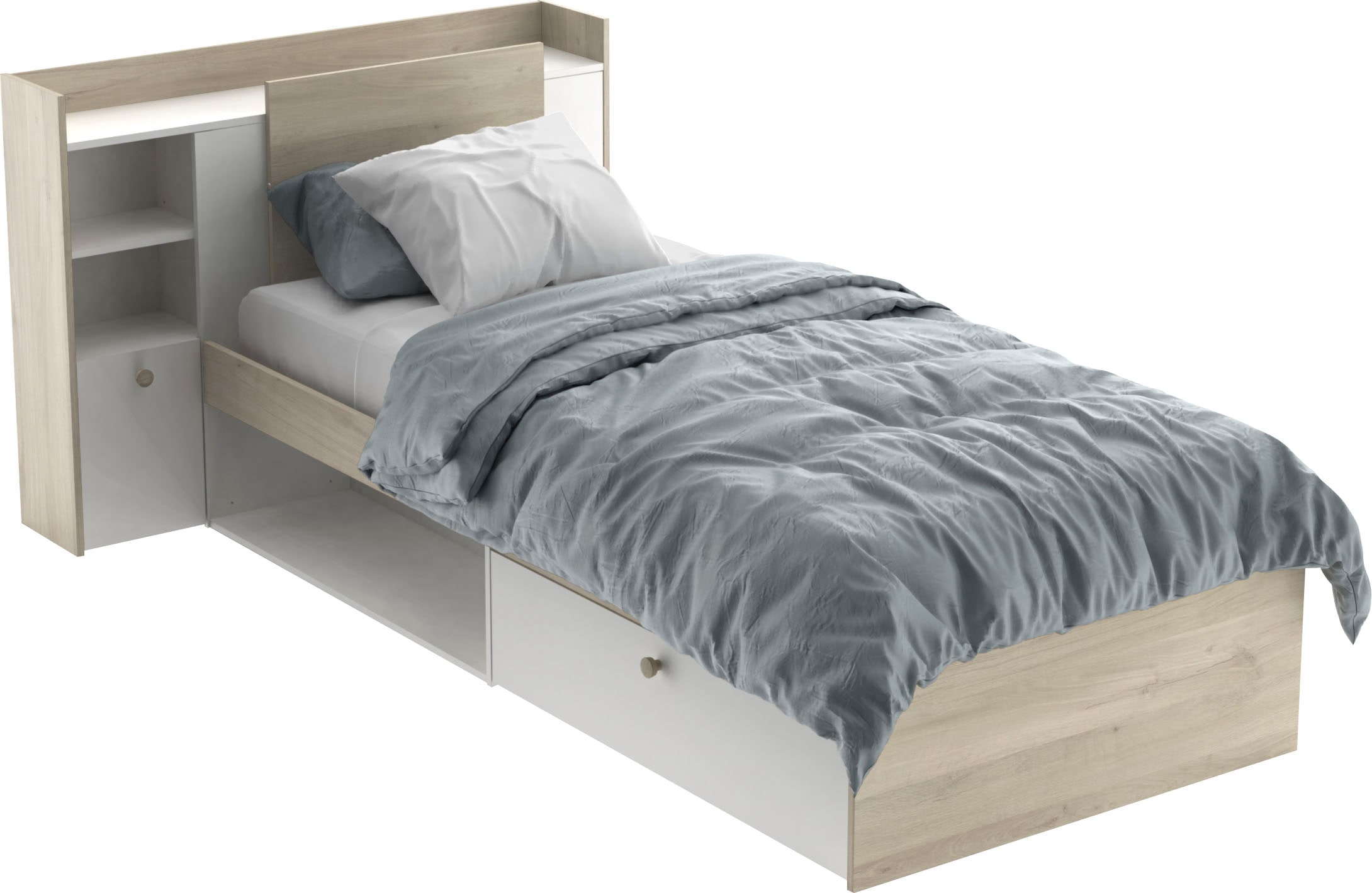 Demeyere GROUP Einzelbett »Life« ideal für kleine Räume, platzsparend, viel Stauraum