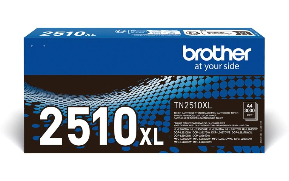 Toner TN-2510XL BlackDruckerpatrone, Schwarz