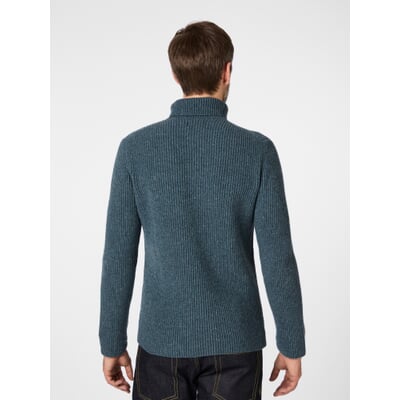 Herrenpullover Melangegarn, Petrol