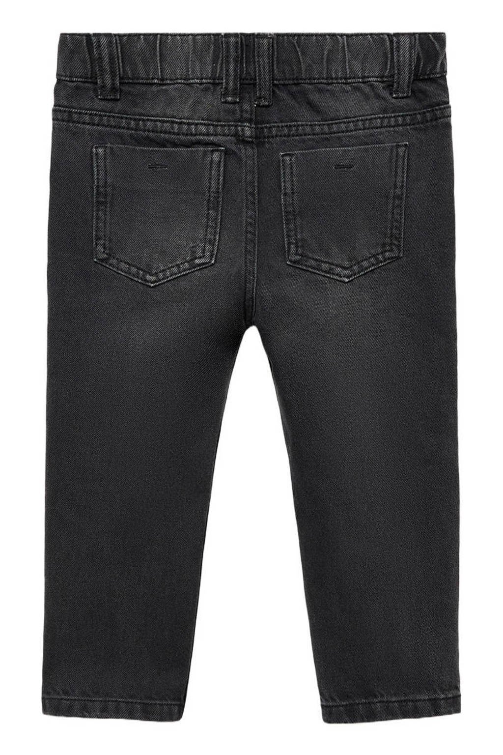 Mango Kids straight leg jeans donkergrijs