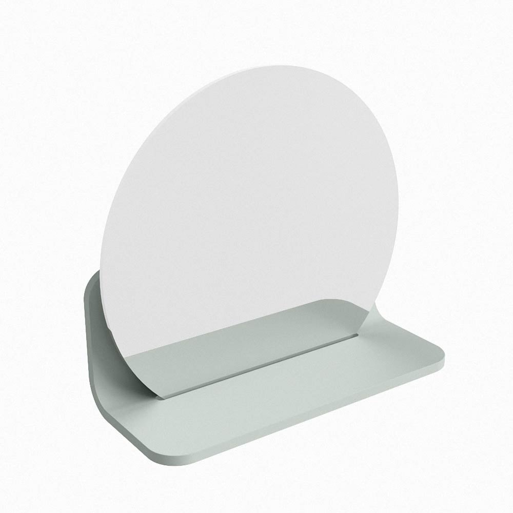 Mondiaz Spot spiegel rond Ø30cm met planchet greey