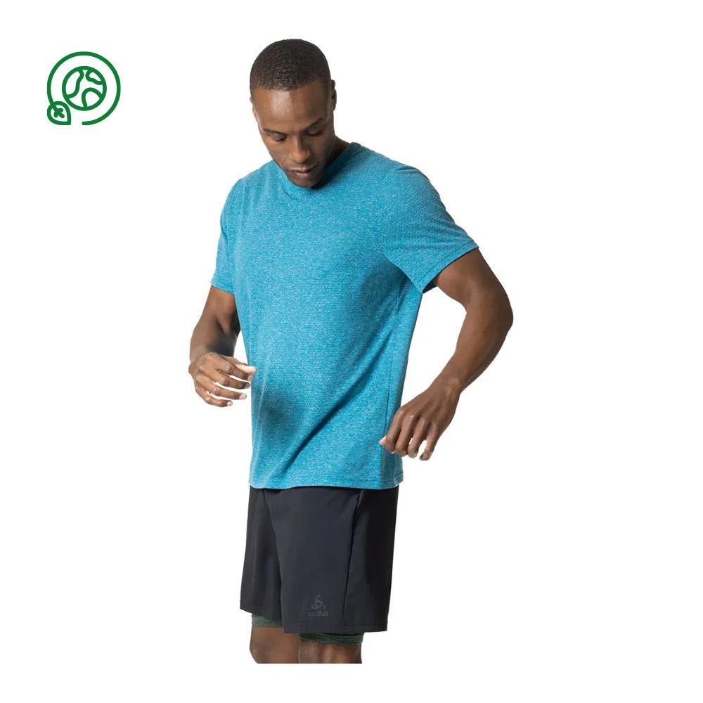 Odlo ACTIVE 365 LINENCOOL - Maillot Homme saxony blue melange