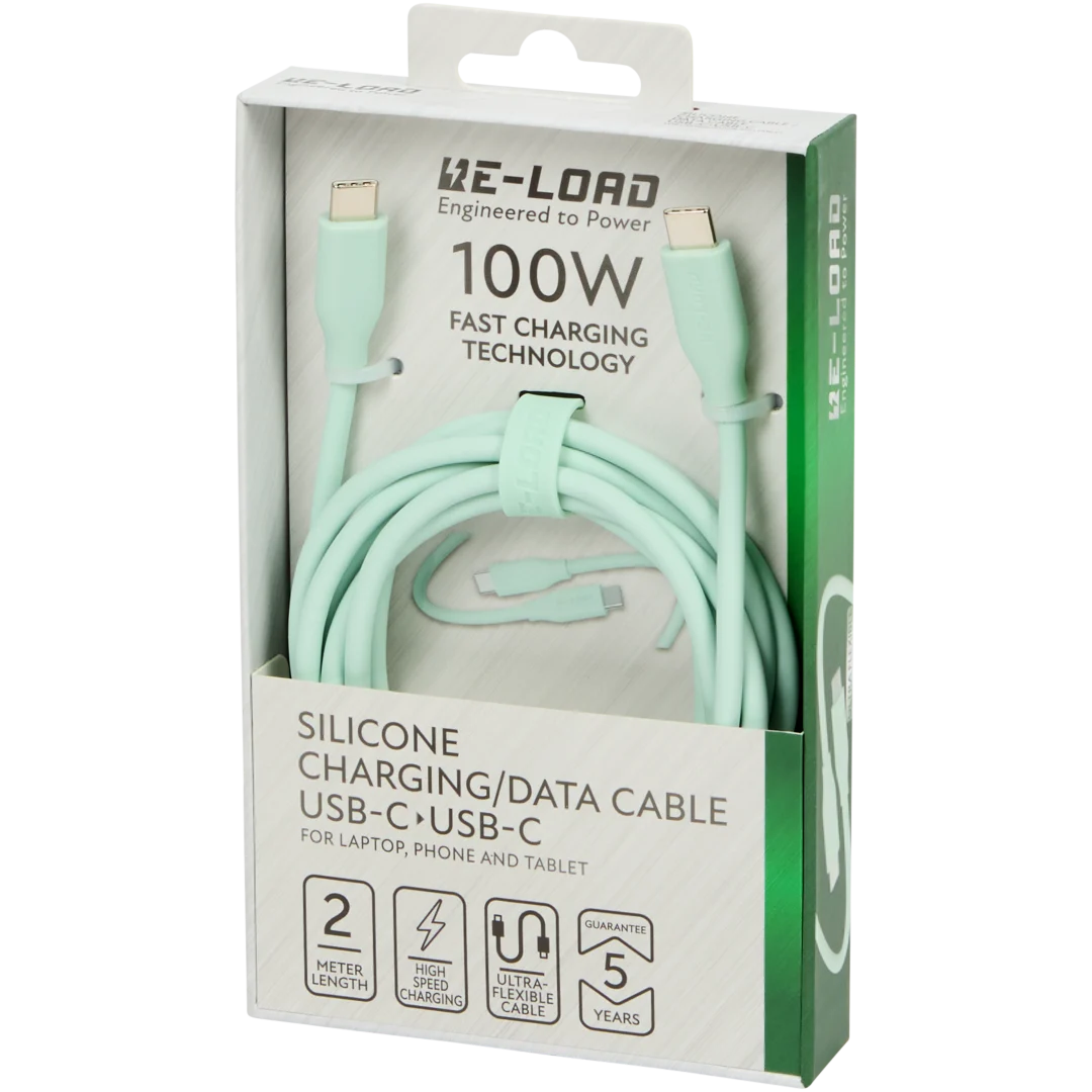 Re-load laad- en datakabel USB-C naar USB-C 2 meter | diverse kleuren