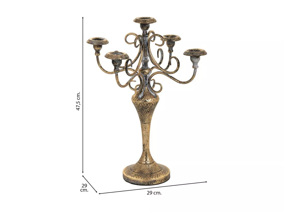 Chandelier en métal doré 29x29x47.5h