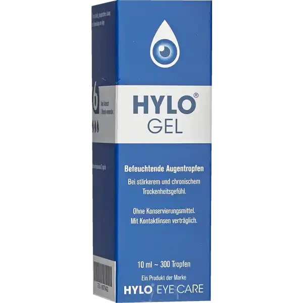 Gel befeuchtende Augentropfen