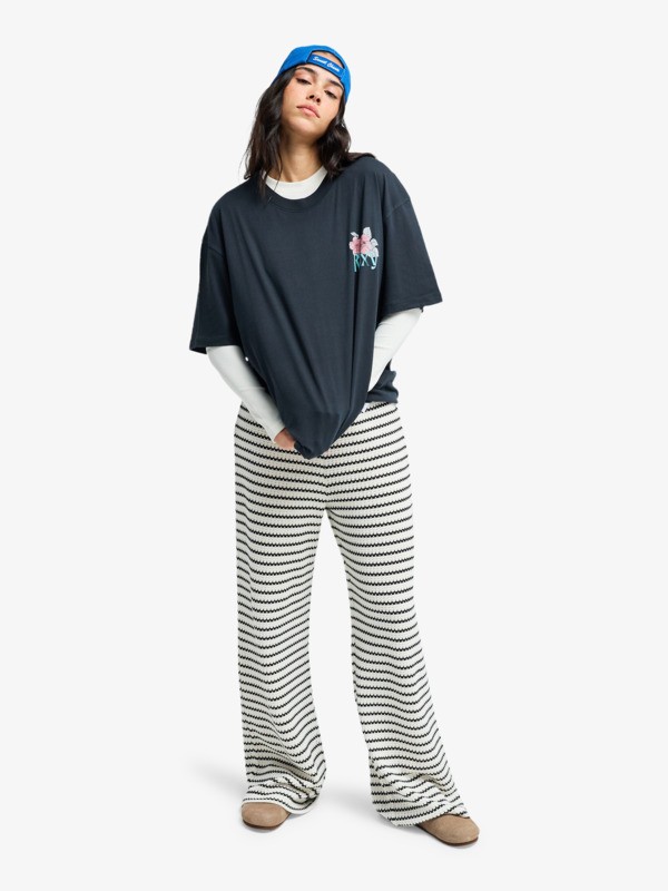 Talloversize Washed T-Shirt à manches courtes Noir Femme