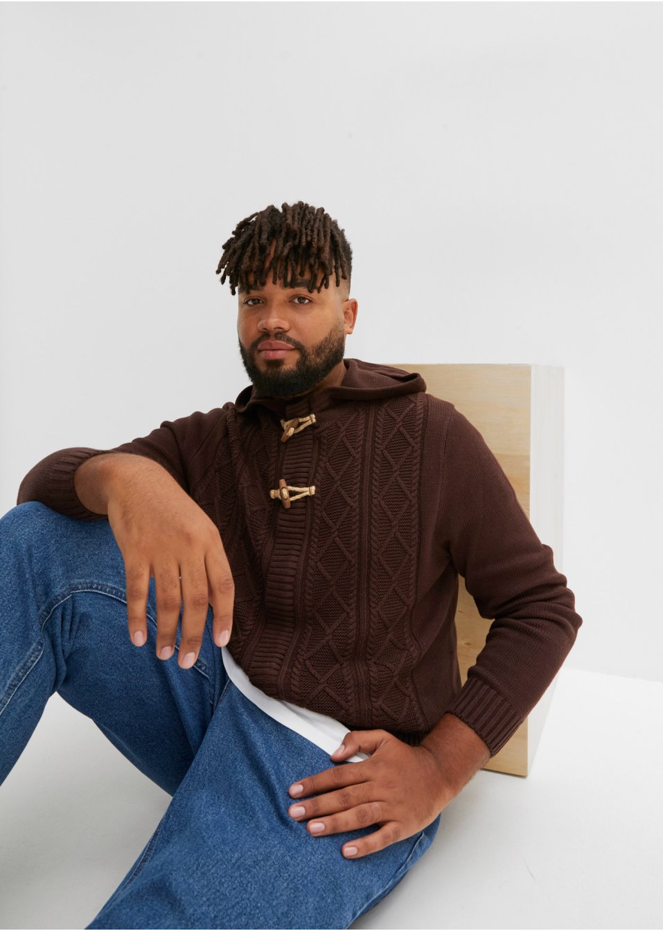 Gilet en maille torsadée