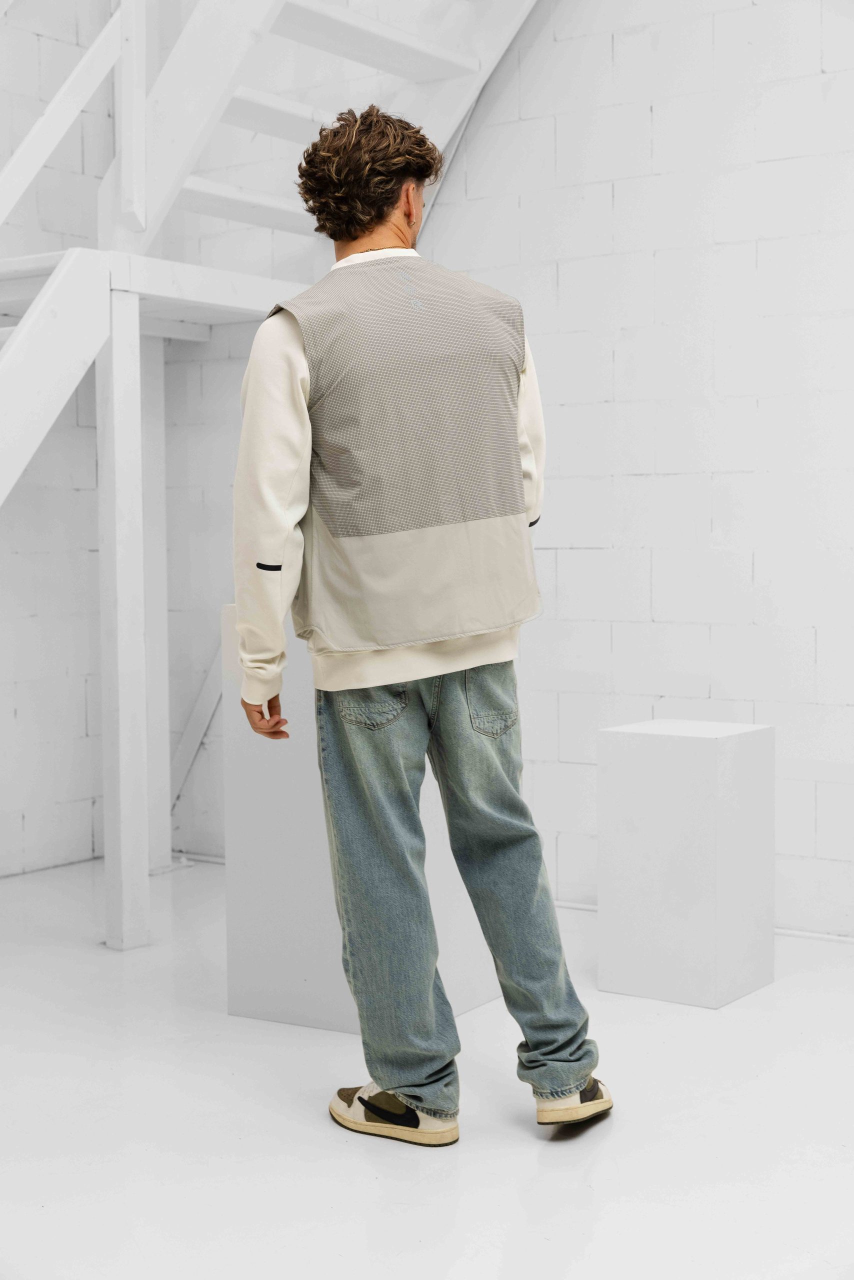 Off The Pitch X Robey Tammy Woven Bi-Stretch Utility Bodywarmer Heren Grijs