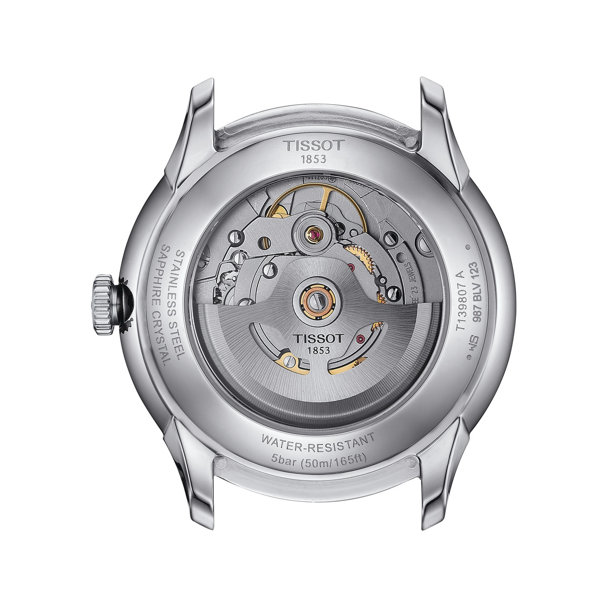 Montre TISSOT t-classic mixte automatique acier bracelet cuir marron