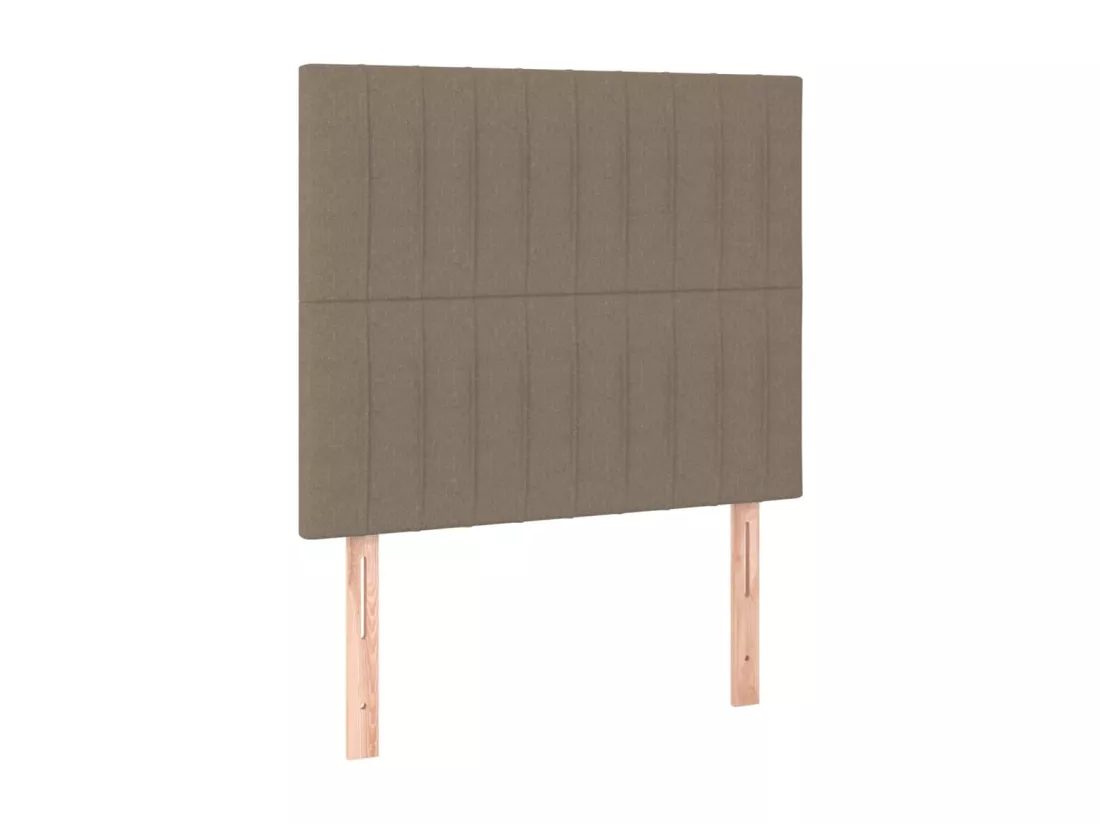 Sommier tapissier avec matelas et LED Taupe 90x190 cm Tissu