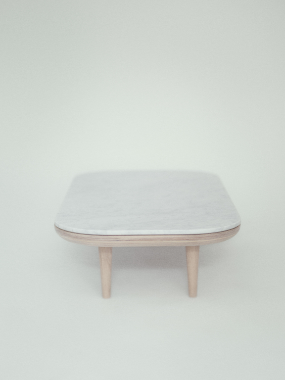 &tradition Fly SC5 salontafel 120x60 wit marmer, wit eiken