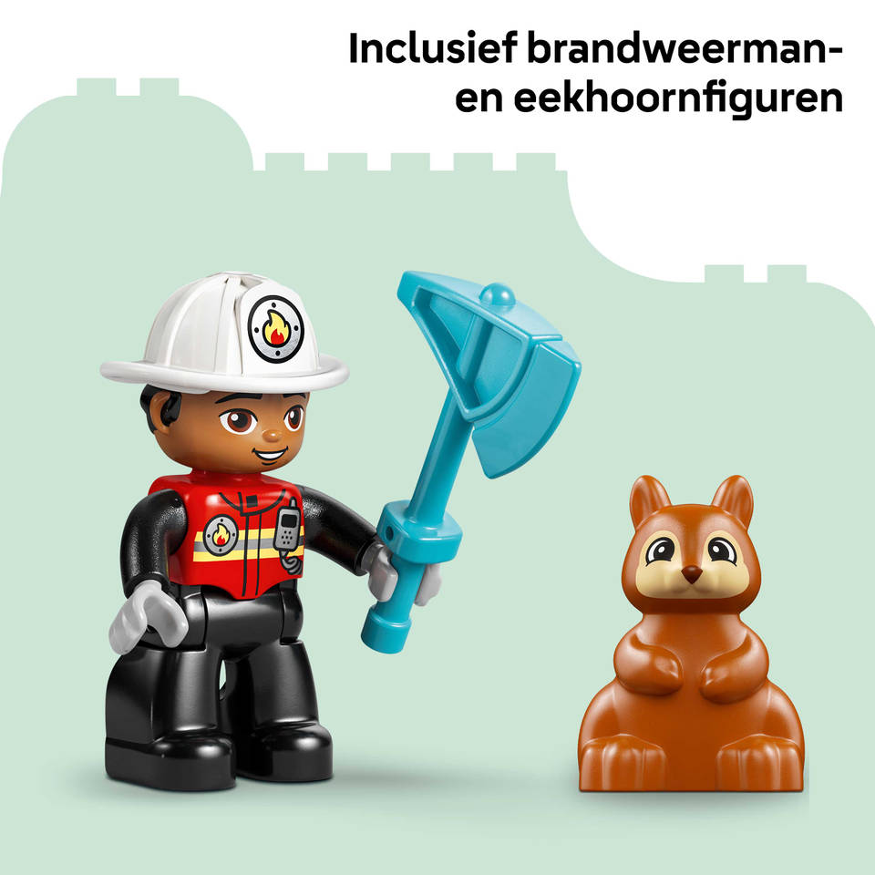 LEGO DUPLO brandweertruck met slang en brandweerman 10473