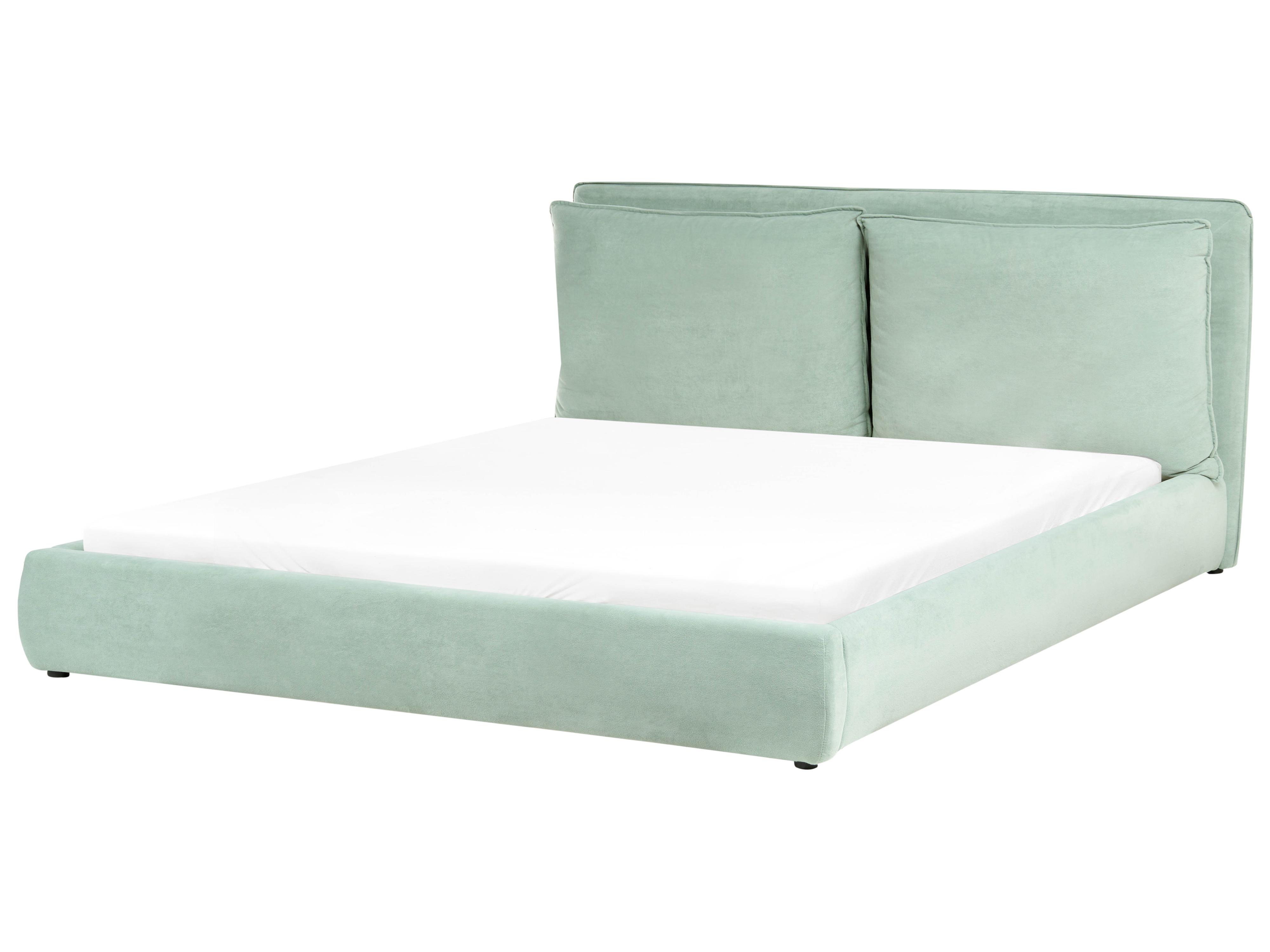 Waterbed Fluweel BAJONNA 180 x 200 cm Mintgroen