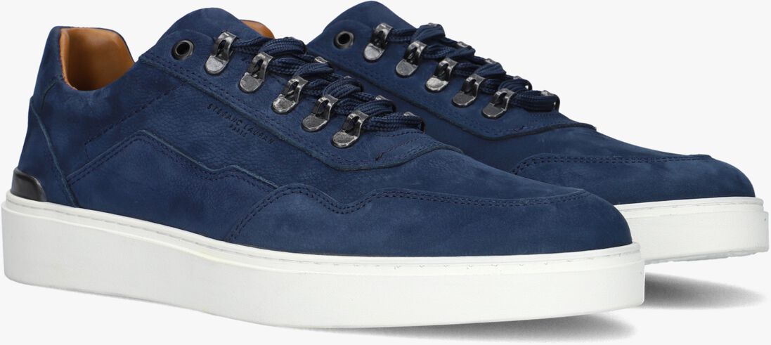 blauwe stefano lauran lage sneakers lj2502