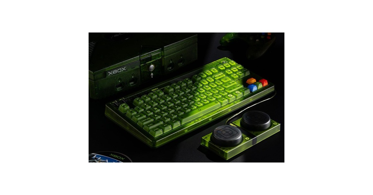 8BitDoRetro 87 Mechanical Keyboard - Xbox Edition, gaming toetsenbord  (Groen, US lay-out, Kailh Box Jellyfish X, TKL, ABS keycaps, Bluetooth 5.0, Wireless 2.4G, USB)