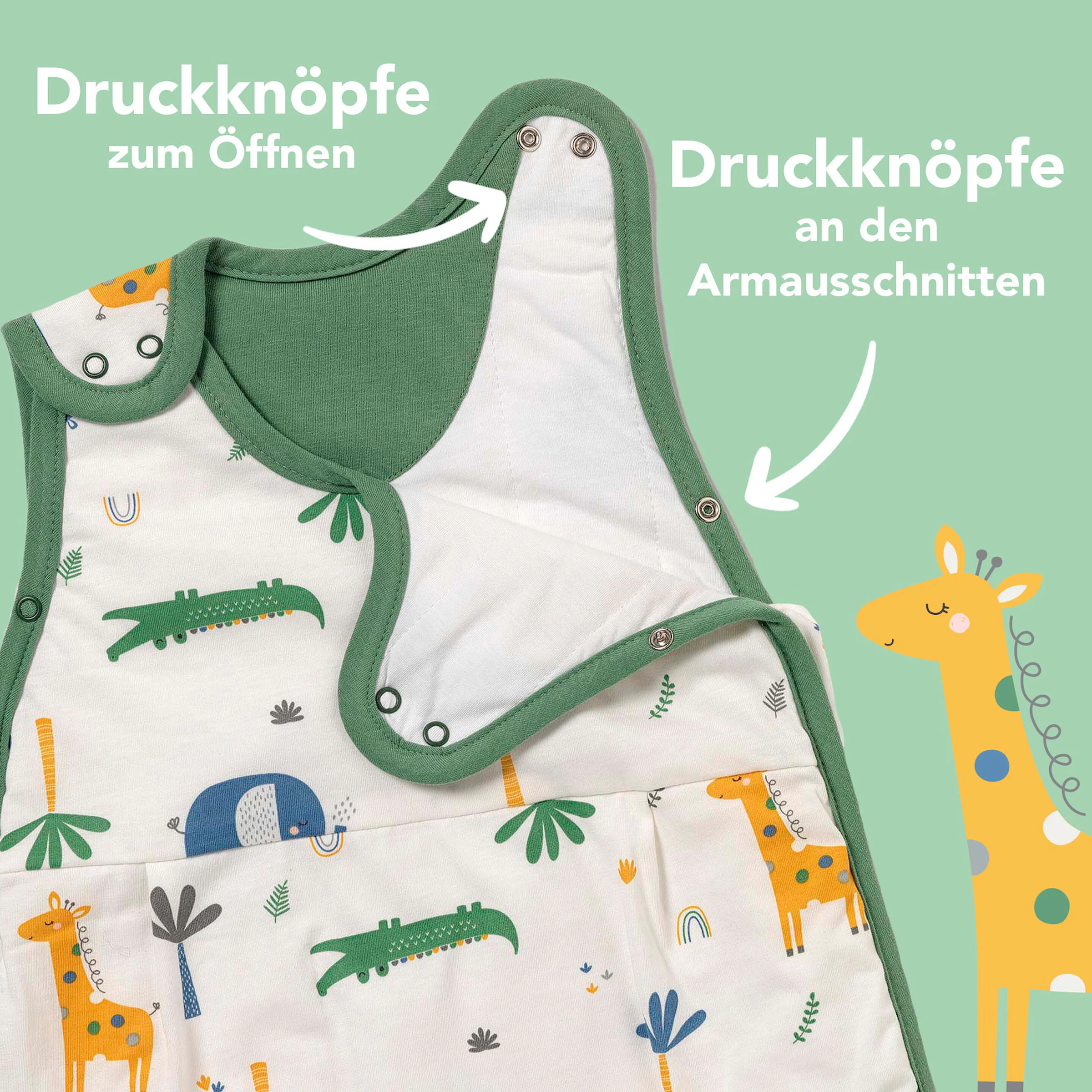 schlummersack Schlafsack ohne Füßen 1.0 Tog Dschungel