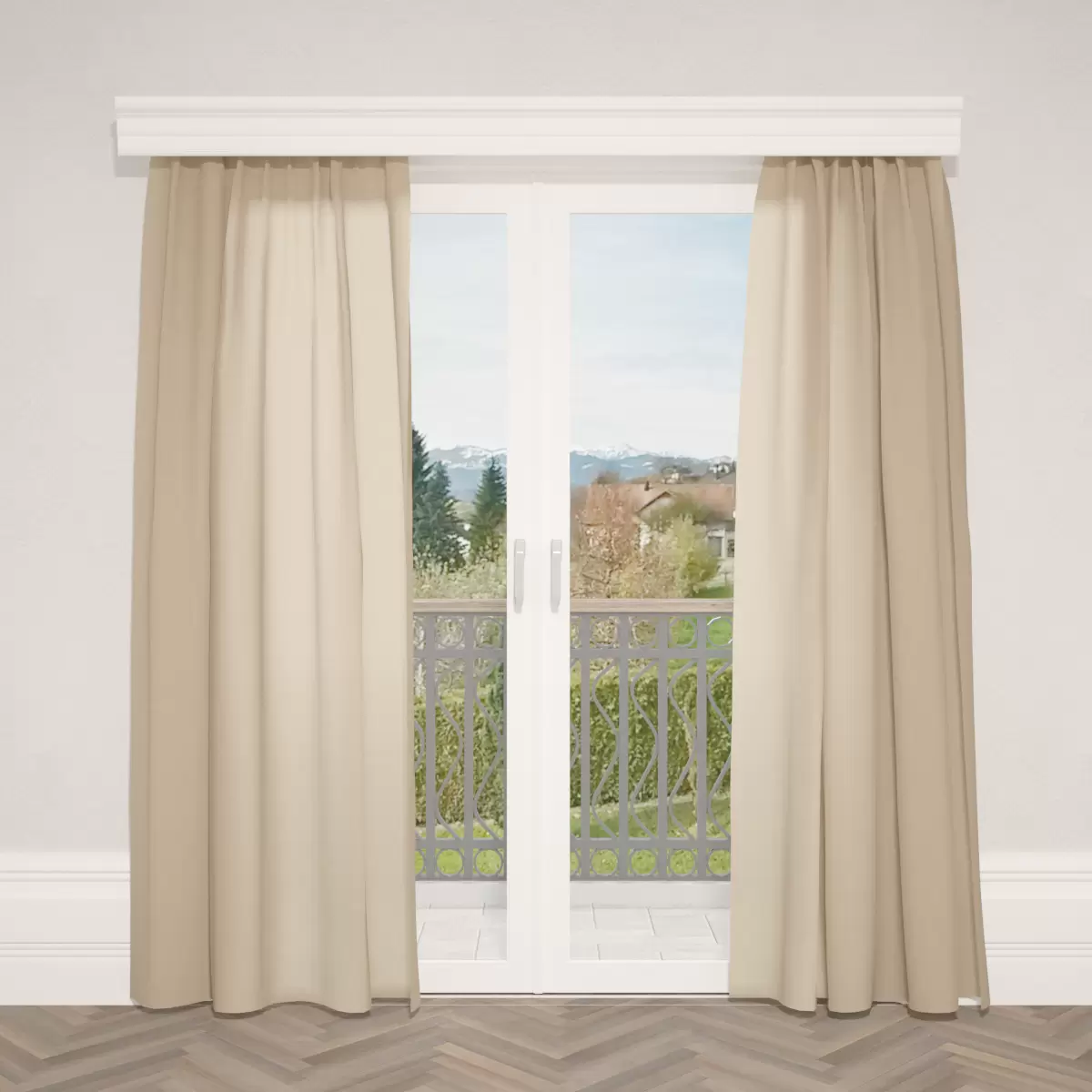 Nachtvorhang Rustik Beige