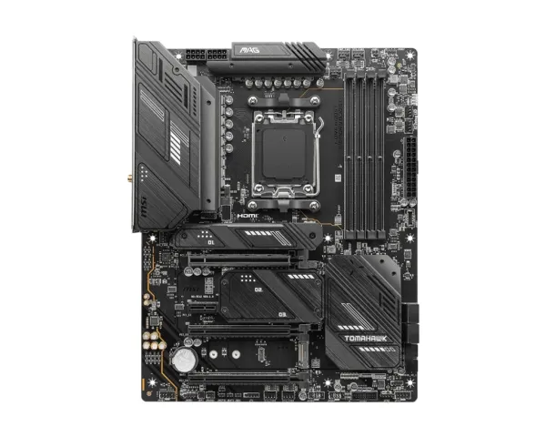 [OUTLET] - MSI MAG X670E TOMAHAWK WIFI - Bundkort - ATX - Socket AM5 - AMD X670 Chipset - USB 3.2 Gen 1, USB 3.2 Gen 2, USB-C Gen 2x2, USB-C 3.2 Gen2 - 2.5 Gigabit LAN, Wi-Fi 6, Bluetooth - onboard grafik (CPU påkrævet) - HD Audio (8-kanaler)