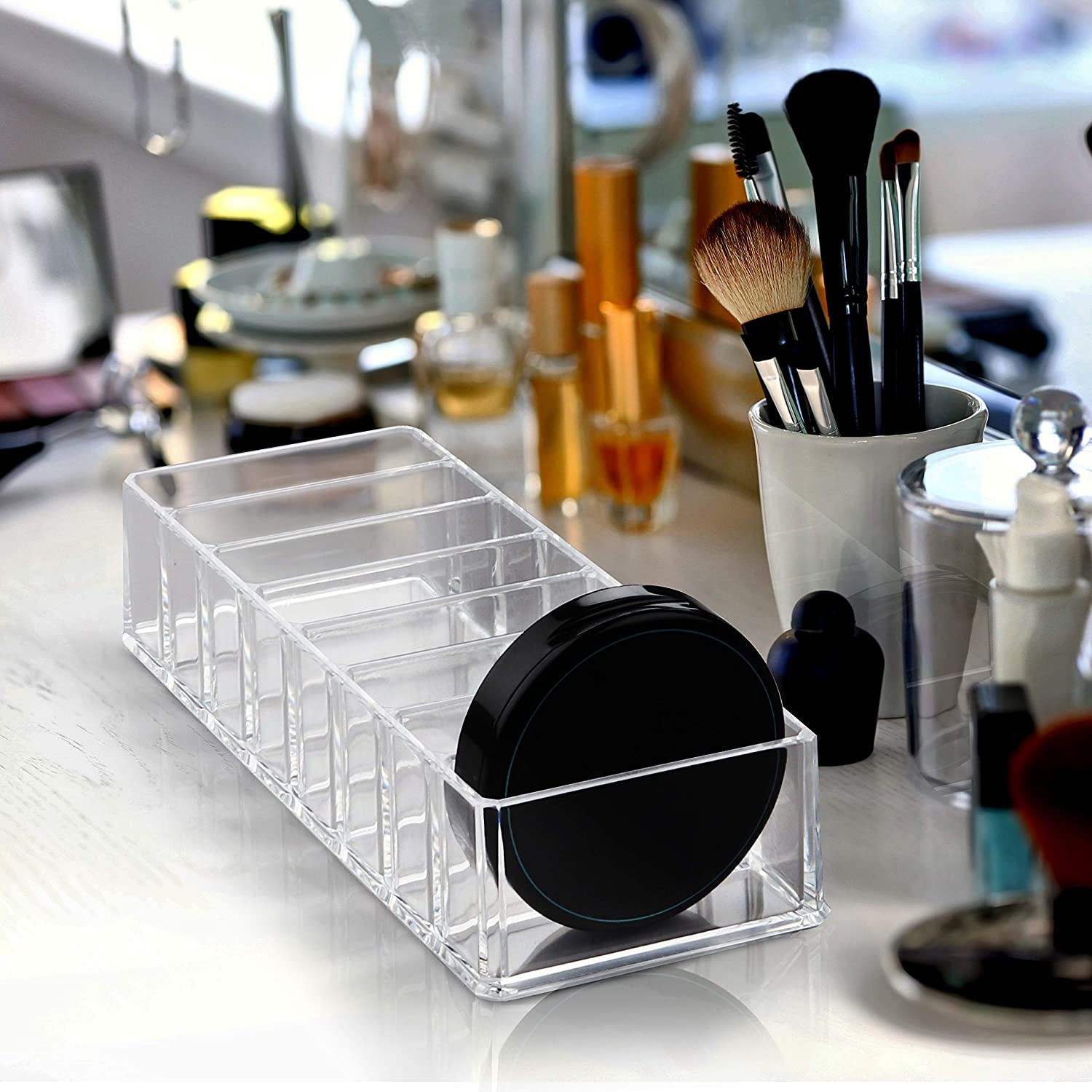 (Gr. S) Acryl Beauty Make Up Organizer Aufbewahrungsbox - Transparent