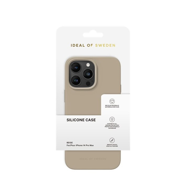 iPhone 14 Pro Max Silikon Hülle Silicone Case Recycled (IDSICSI23-I2267P-128) - Beige