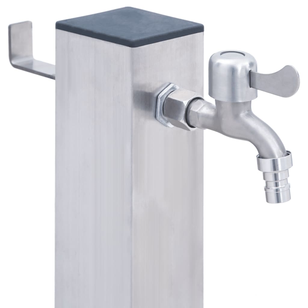 Colonne à eau de jardin 40 cm acier inoxydable carré